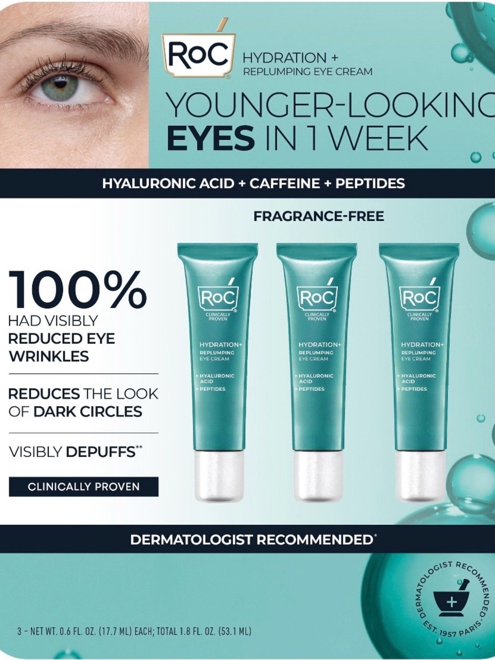 Hydration+ Replumping Eye Cream by ROC